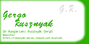 gergo rusznyak business card